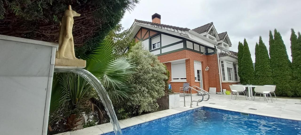 Chalet Con Piscina, Sauna Y Jacuzzi Cerca Del Mar A Media Hora De Bilbao Y Santander El Puente  Exterior photo
